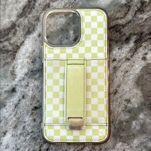 Checkered Green Phone Case with Stand